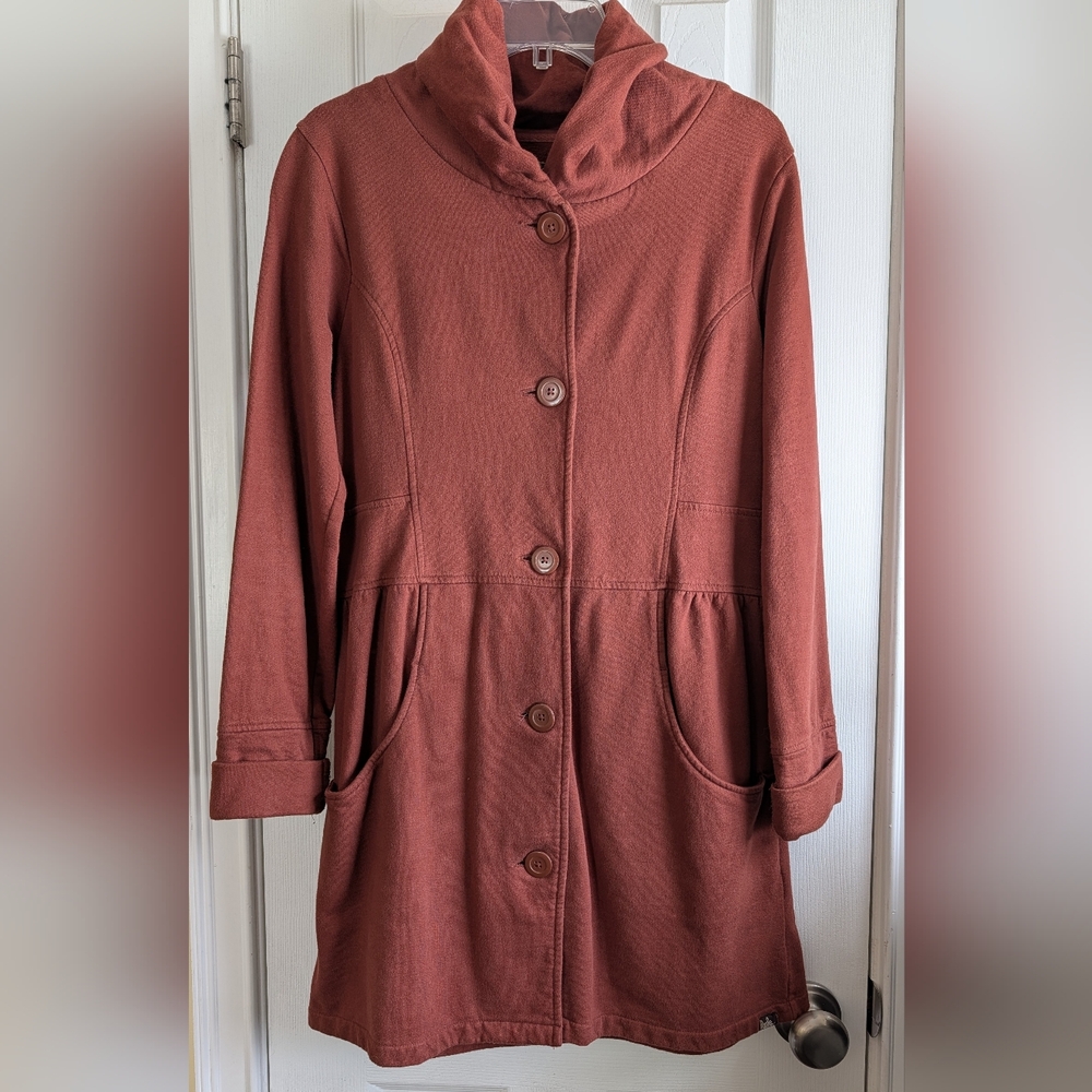 prAna Cotton Knit Jacket – Rust – Women’s L
